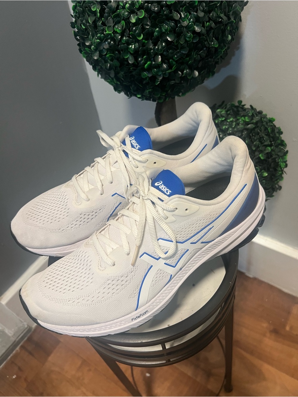 ASICS gt Men’s size 11 Low Top Lace-Up Running Sneaker White/Blue
